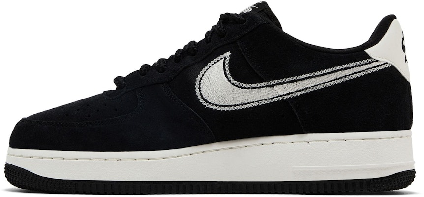 Nike Air Force 1 '07 LV8 'Embroidered Swoosh - Black Sail' HJ4465-001 Lookbook Nike Air Force 1 '07 LV8 'Embroidered Swoosh - Black Sail' HJ4465-001