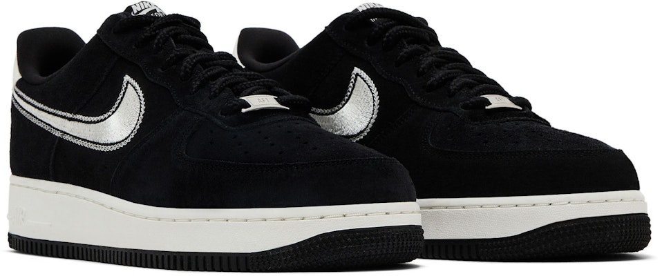 Nike Air Force 1 '07 LV8 'Embroidered Swoosh - Black Sail' HJ4465-001 Cheap Nike Air Force 1 '07 LV8 'Embroidered Swoosh - Black Sail' HJ4465-001