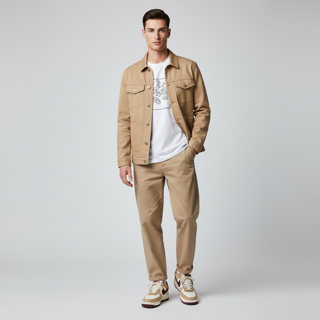 Lookbook Nike Air Force 1 '07 LV8 'Notebook Doodle Pack - Coklat Inggris Muda' FQ8713-200