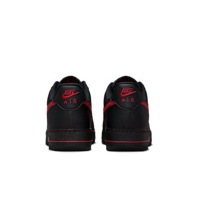 Details for 나이키 에어 포스 1 ''07 LV8 올블랙/유니버시티 레드 HQ2037-005
