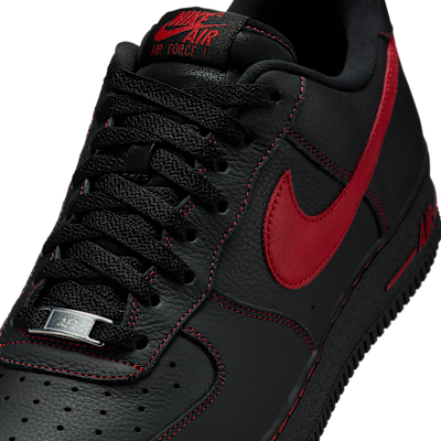 Sizing 나이키 에어 포스 1 ''07 LV8 올블랙/유니버시티 레드 HQ2037-005