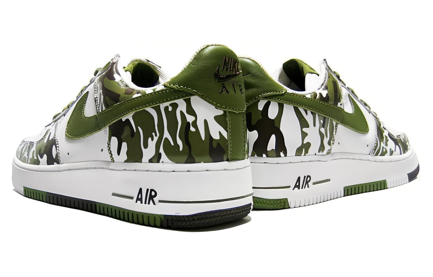 Lookbook Nike Air Force 1 Low 迷彩棕櫚 低筒 板鞋 男款 白綠