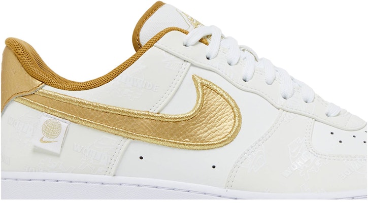 Nike Air Force 1 Worldwide White Metallic Gold DA1343 170