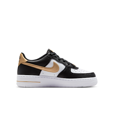 Lookbook (JR) 耐克空军一号 黑/白/金属金配色 CT3839-009