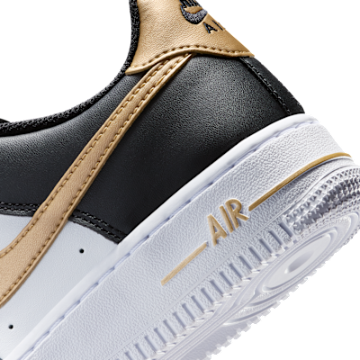 Cheap (JR) 耐克空军一号 黑/白/金属金配色 CT3839-009