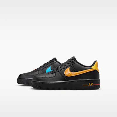 (Youth) Nike Air Force 1 Black/Laser Orange/Picante Red/Action Grape IM7742-001