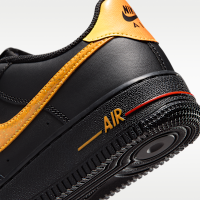 Cheap (JR) Nike 空軍 1 黑色/雷射橘/香辣紅/活力紫 IM7742-001