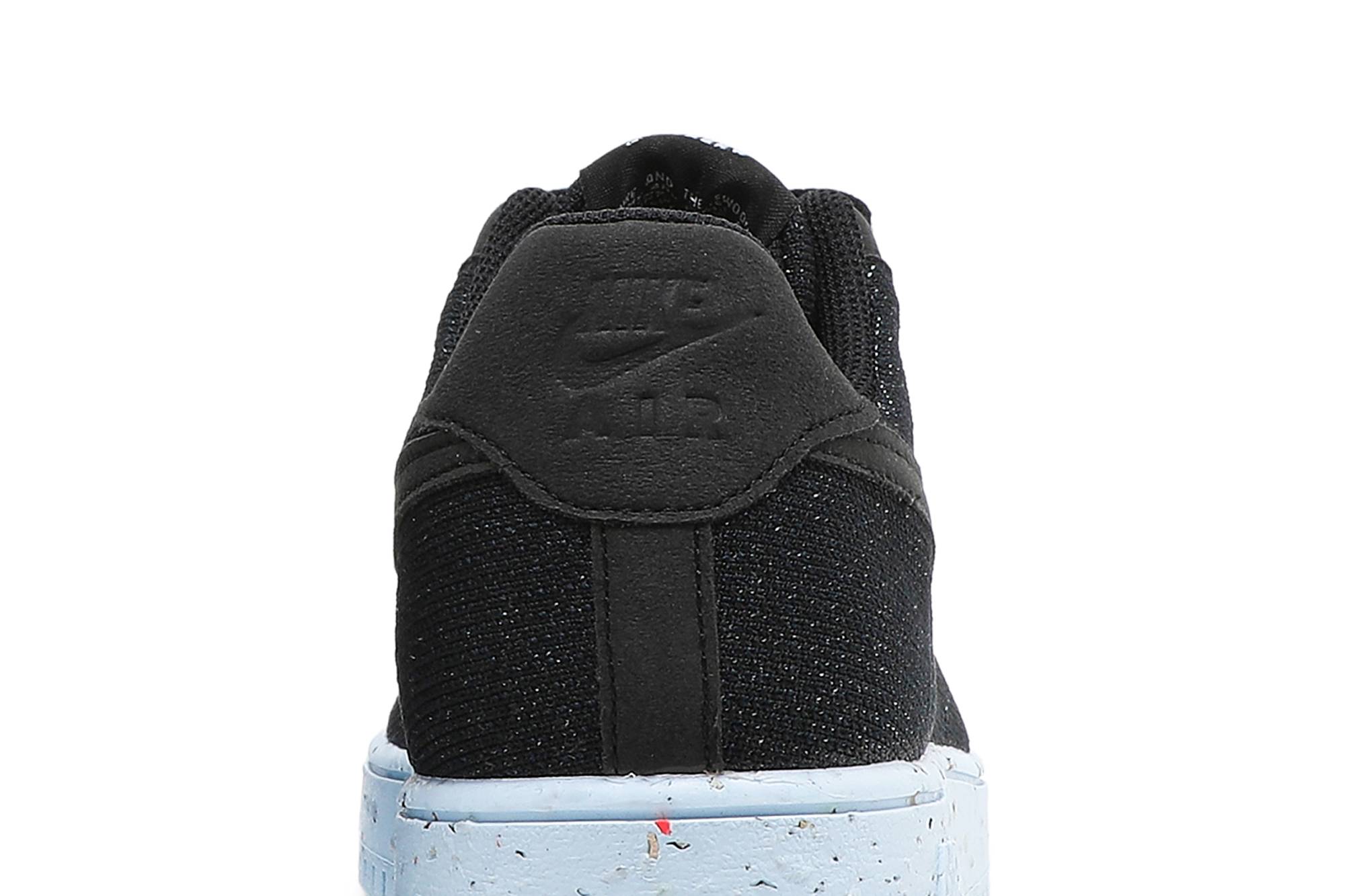 nike air force 1 low crater flyknit black chambray blue