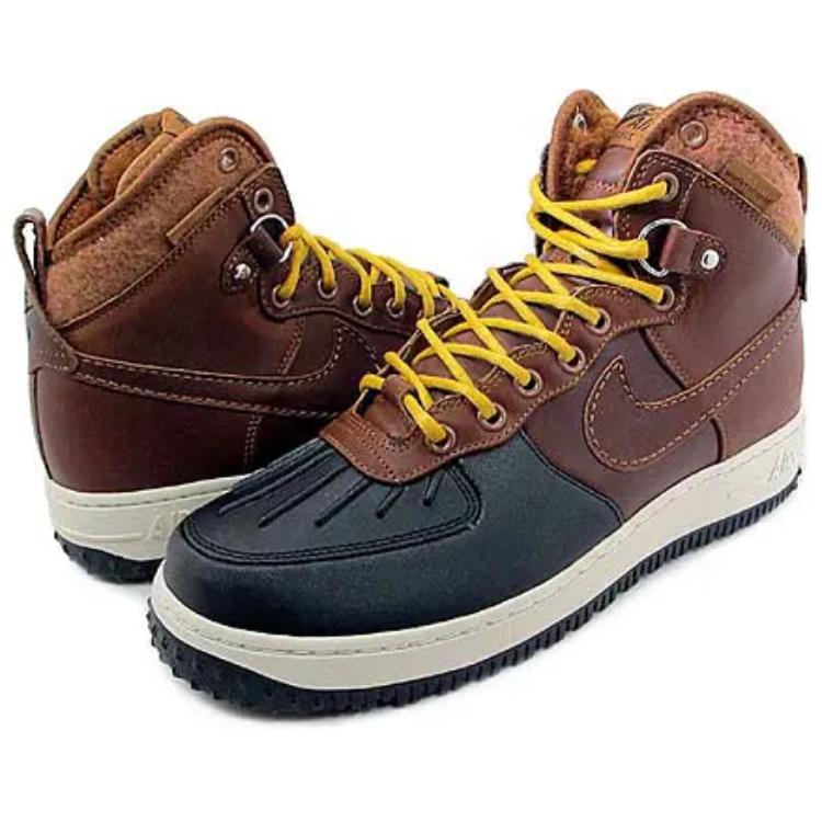 Lookbook Nike Air Force 1 Low Duckboot 防寒防滑減震 高筒 板鞋 男女同款 棕褐色