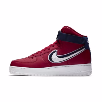 Nike Air Force 1 High 3D Chenille Swoosh Red White Blue