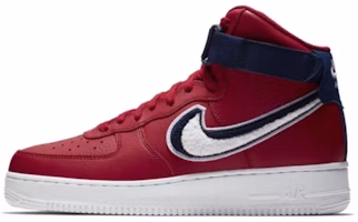 Nike Air Force 1 High 3D Chenille Swoosh Red White Blue 806403-603 Nike Air Force 1 High 3D Chenille Swoosh Red White Blue 806403-603