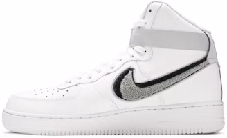 Lookbook Nike Air Force 1 高筒 3D 刺繡 白灰黑 806403-105