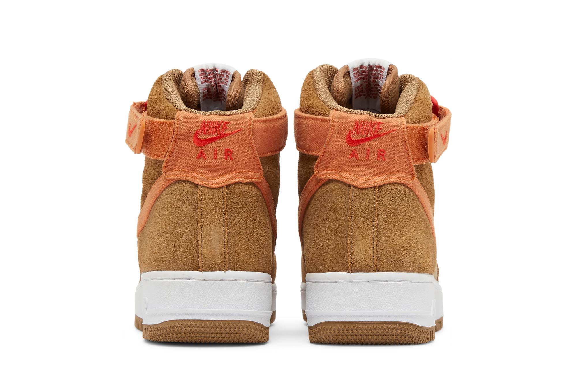 Nike Air Force 1 High Brown Suede Orange Canvas DH7566-200 Nicesnk