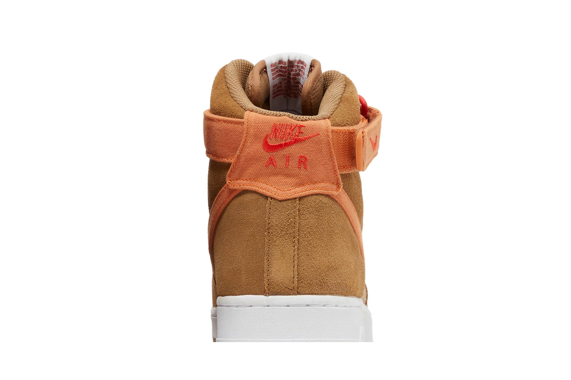 Nike Air Force 1 High Brown Suede Orange Canvas DH7566-200 Nicesnk