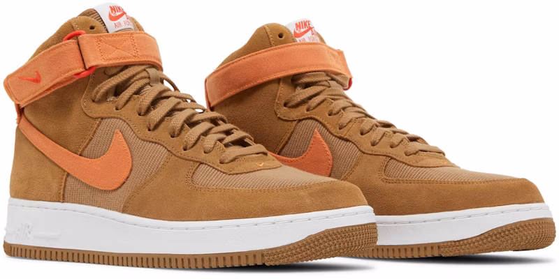 Air force 1 top high brown suede