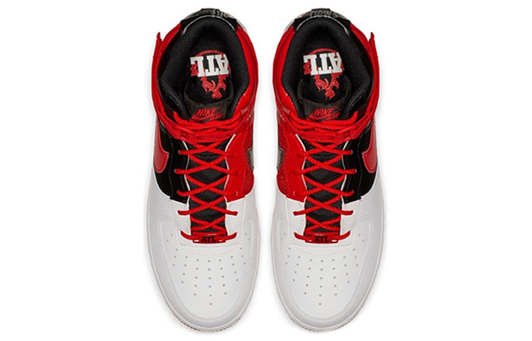 Shop Nike Air Force 1 High Atlanta Away 亞特蘭大 耐磨 高筒 板鞋 男款 黑紅火焰
