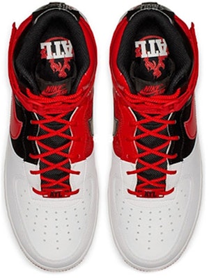 Nike Air Force 1 High Atlanta Away 亞特蘭大 耐磨 高筒 板鞋 男款 黑紅火焰 Shop Nike Air Force 1 High Atlanta Away 亞特蘭大 耐磨 高筒 板鞋 男款 黑紅火焰