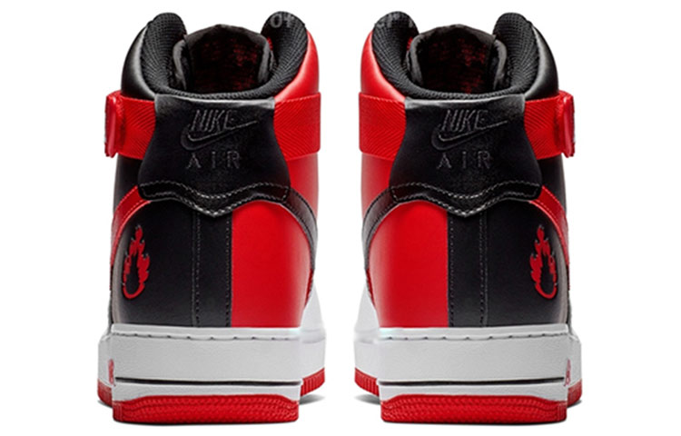 Purchase Nike Air Force 1 High Atlanta Away 亞特蘭大 耐磨 高筒 板鞋 男款 黑紅火焰