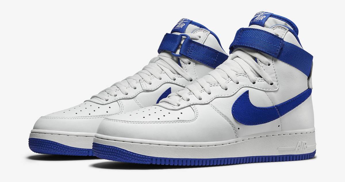 Buy 耐吉空軍一號高幫 OG '白色皇家藍' 743546-103