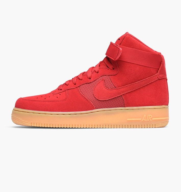 Lookbook Nike Air Force 1 High Suola Gum Rosso 806403-601