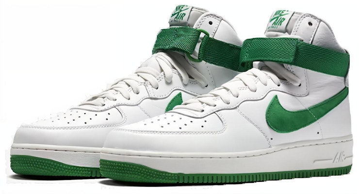 Nike Air Force 1 High Shamrock Swoosh 復古 高筒 板鞋 男款 白綠 Lookbook Nike Air Force 1 High Shamrock Swoosh 復古 高筒 板鞋 男款 白綠