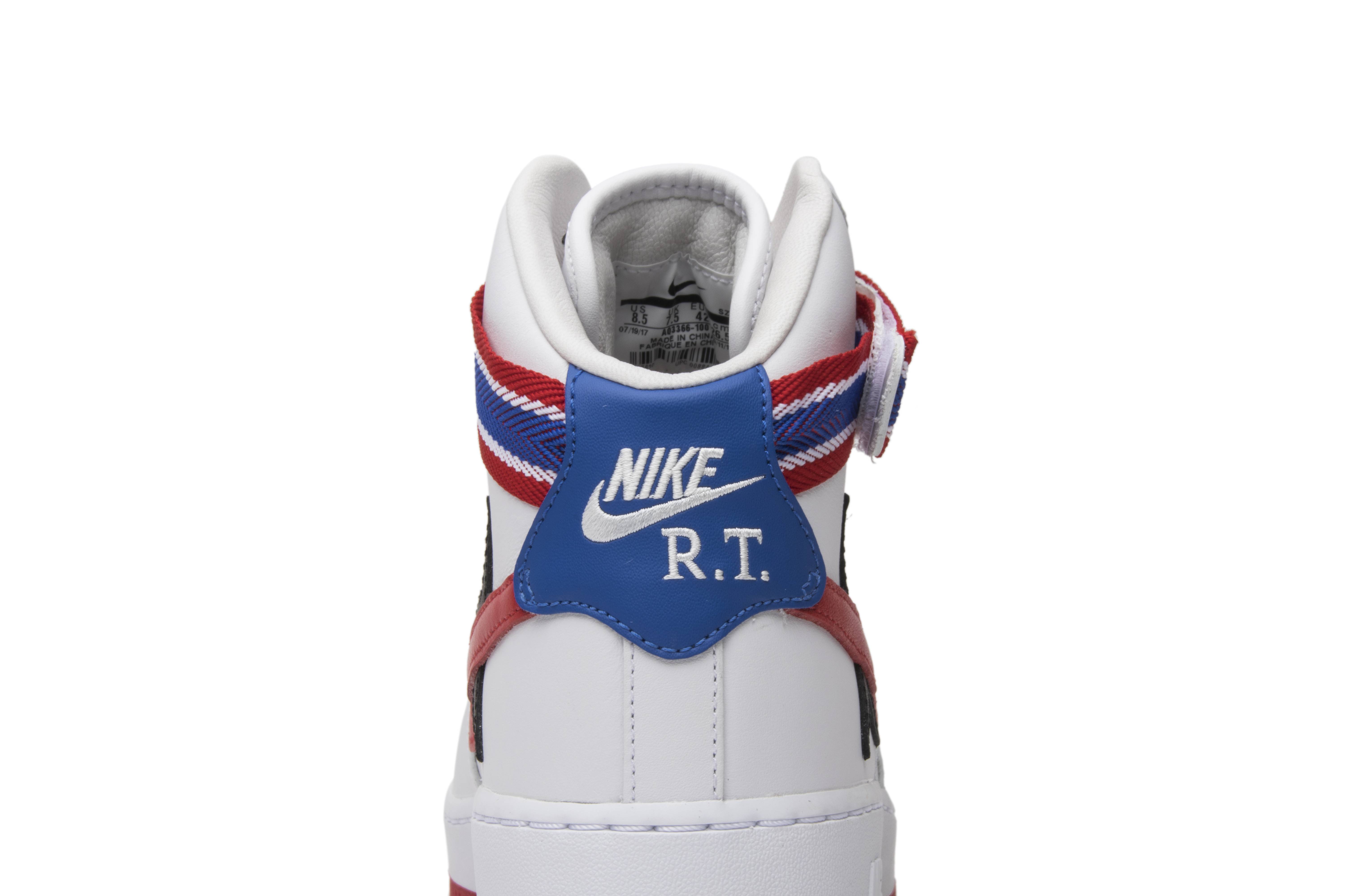 Sizing Nike Air Force 1 High Riccardo Tisci Minotauros Blancos AQ3366-100