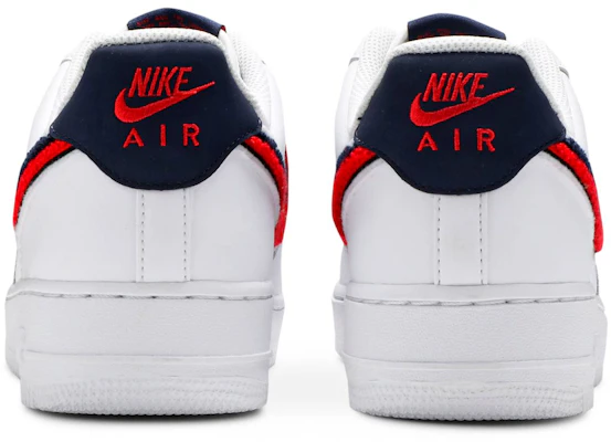 Nike air force 2025 red and blue swoosh