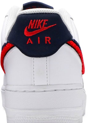 Air force 1 low 3d chenille white red blue best sale