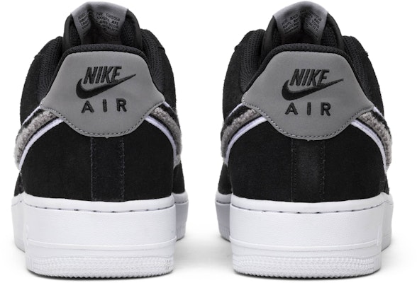 Air force 1 low 3d chenille top swoosh black cool grey