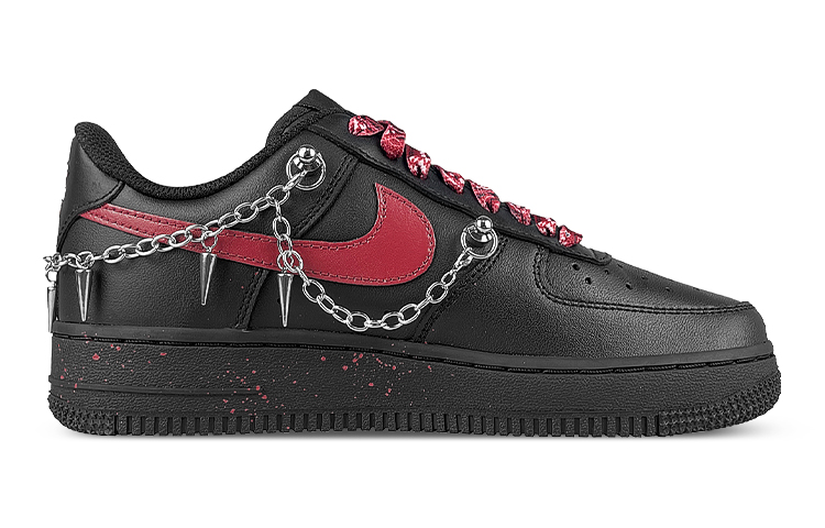 Nike Air Force 1 Low '07 'Black Samurai Punk Stud Chain' 圖 2