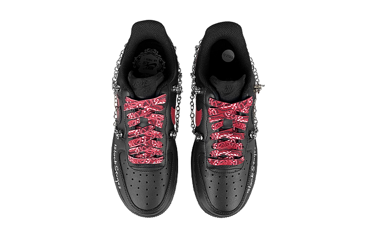Nike Air Force 1 Low '07 'Black Samurai Punk Stud Chain' 圖 4