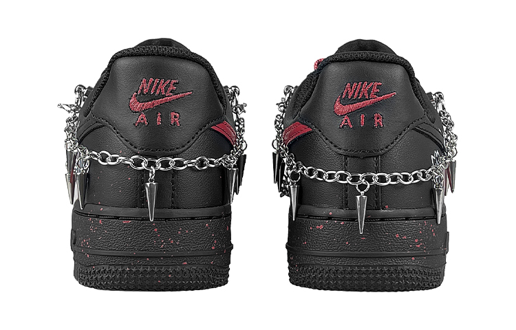 Nike Air Force 1 Low '07 'Black Samurai Punk Stud Chain' 圖 5