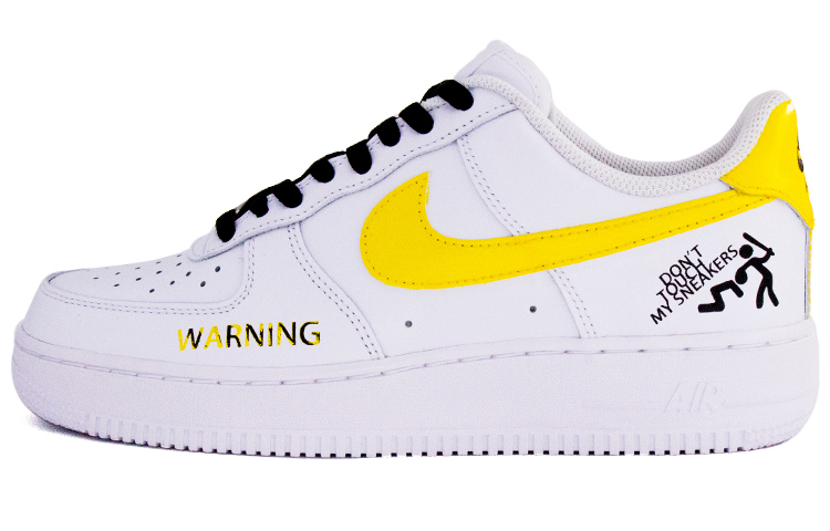 Buy Nike Air Force 1 Low '07 'Don't Touch My Sneakers - Caution Sign' Yellow White Black CW2288-111(TeamNine-AF1003)