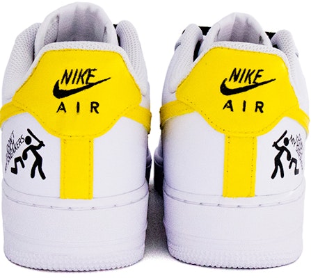 Nike Air Force 1 Low '07 'Jangan Sentuh Kasut Saya - Tanda Awas' Kuning Putih Hitam CW2288-111(TeamNine-AF1003) Shop Nike Air Force 1 Low '07 'Jangan Sentuh Kasut Saya - Tanda Awas' Kuning Putih Hitam CW2288-111(TeamNine-AF1003)