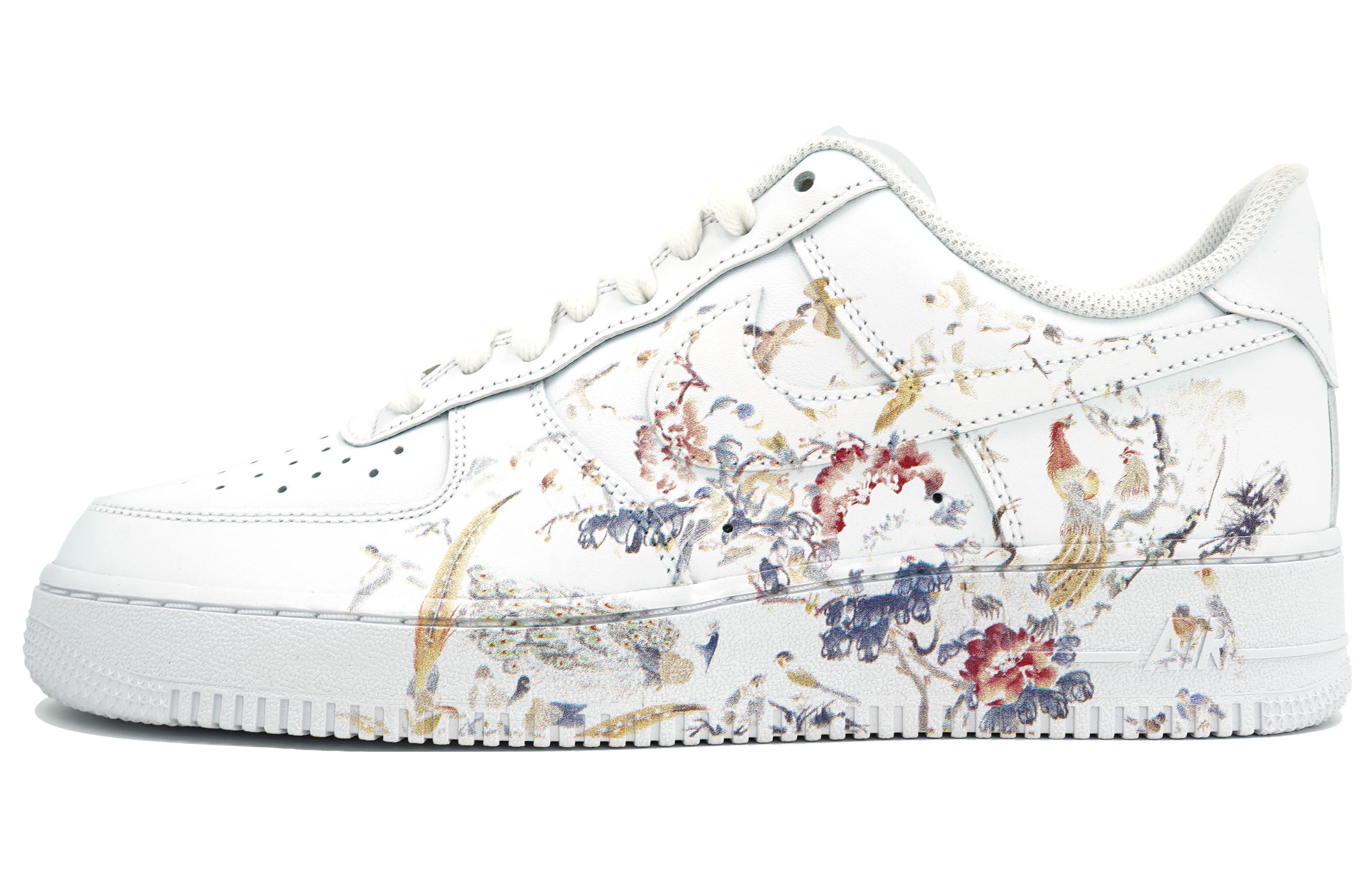 Buy 【客製化球鞋】Nike Air Force 1 Low 07 國潮 百鳥爭鳴 低筒 男版 白藍黃