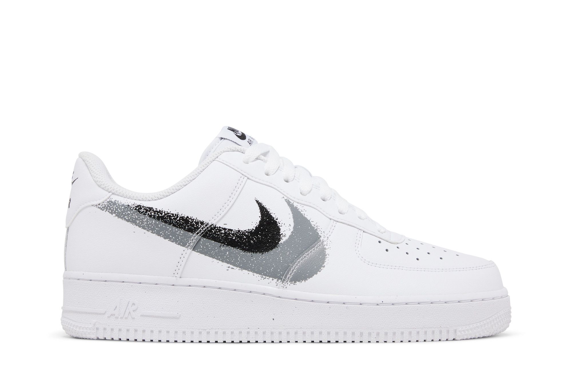 Nike Air Force 1 Low '07 Spray Paint Swoosh White Black Grey FD0660-100