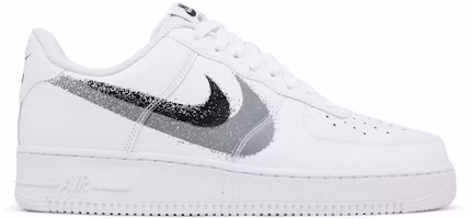 Nike Air Force 1 Low '07 Spray Paint Swoosh White Black Grey FD0660-100 Nike Air Force 1 Low '07 Spray Paint Swoosh White Black Grey FD0660-100
