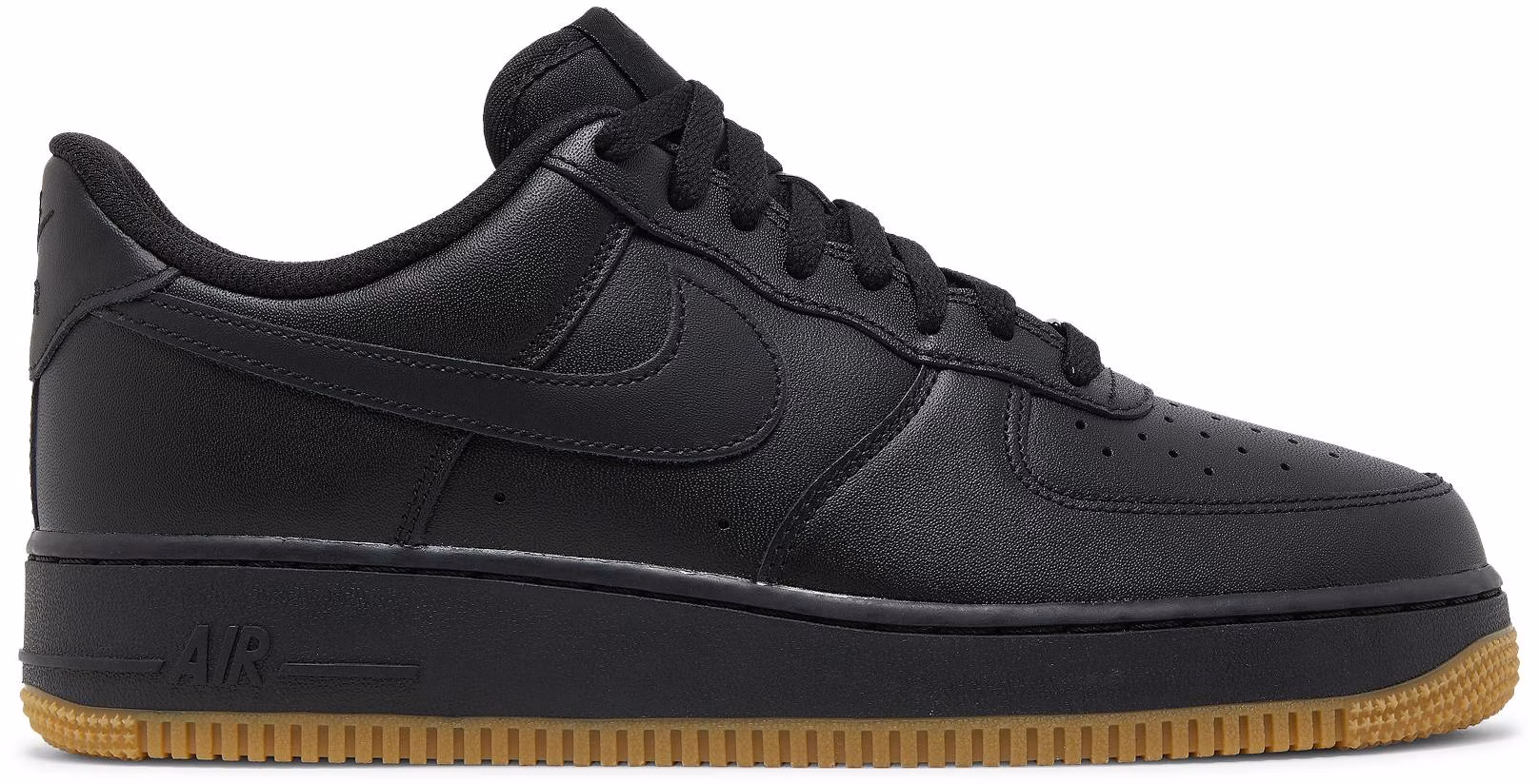 Nike air force black gum best sale sole
