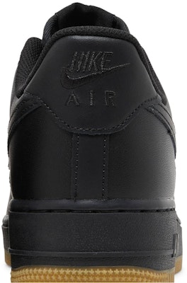 Nike air force sales black with gum sole