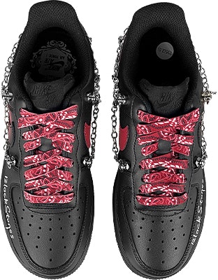 Nike Air Force 1 Low 'Samurai Hitam - Punk Rivet Chain NANA' CW2288-001-457678 Purchase Nike Air Force 1 Low 'Samurai Hitam - Punk Rivet Chain NANA' CW2288-001-457678