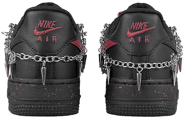 Nike Air Force 1 Low 'Samurai Hitam - Punk Rivet Chain NANA' CW2288-001-457678 Details for Nike Air Force 1 Low 'Samurai Hitam - Punk Rivet Chain NANA' CW2288-001-457678
