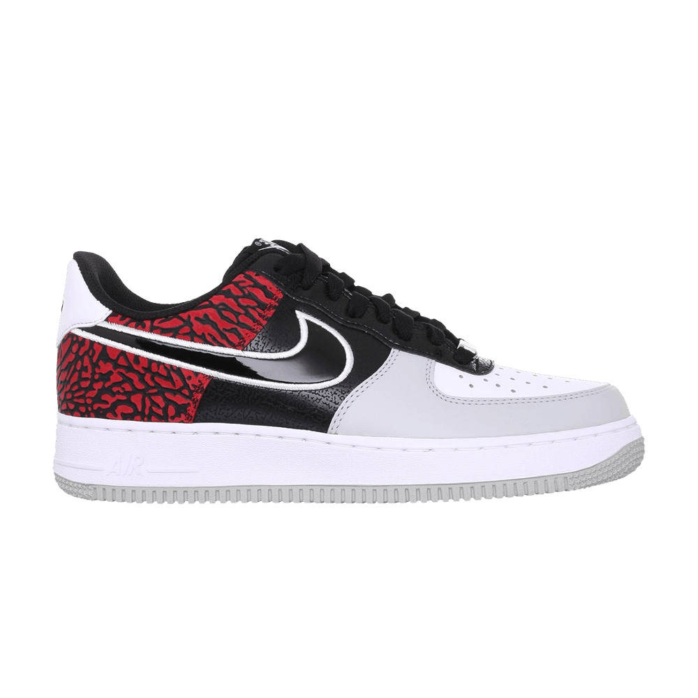 Nike Air Force 1 Low 'Black Total Crimson Elephant'