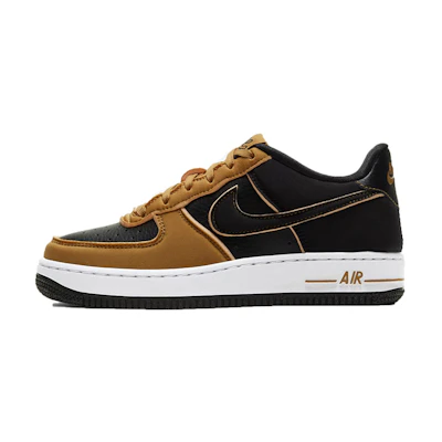 (Youth) Nike Air Force 1 Low Black Pink Barely Volt 'Black Yellow Orange'