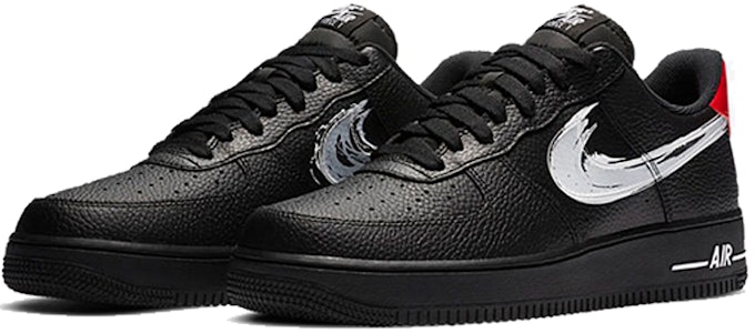 Nike Air Force 1 Low 'Brushstroke - Hitam' DA4657-001 Lookbook Nike Air Force 1 Low 'Brushstroke - Hitam' DA4657-001
