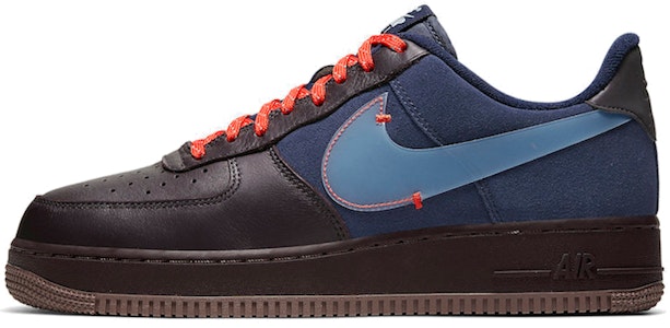 Nike Air Force 1 Low 復古潮流休閒低幫板鞋 男女同款 黑藍拼接 Buy Nike Air Force 1 Low 復古潮流休閒低幫板鞋 男女同款 黑藍拼接