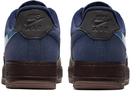 Nike Air Force 1 Low 復古潮流休閒低幫板鞋 男女同款 黑藍拼接 Shop Nike Air Force 1 Low 復古潮流休閒低幫板鞋 男女同款 黑藍拼接