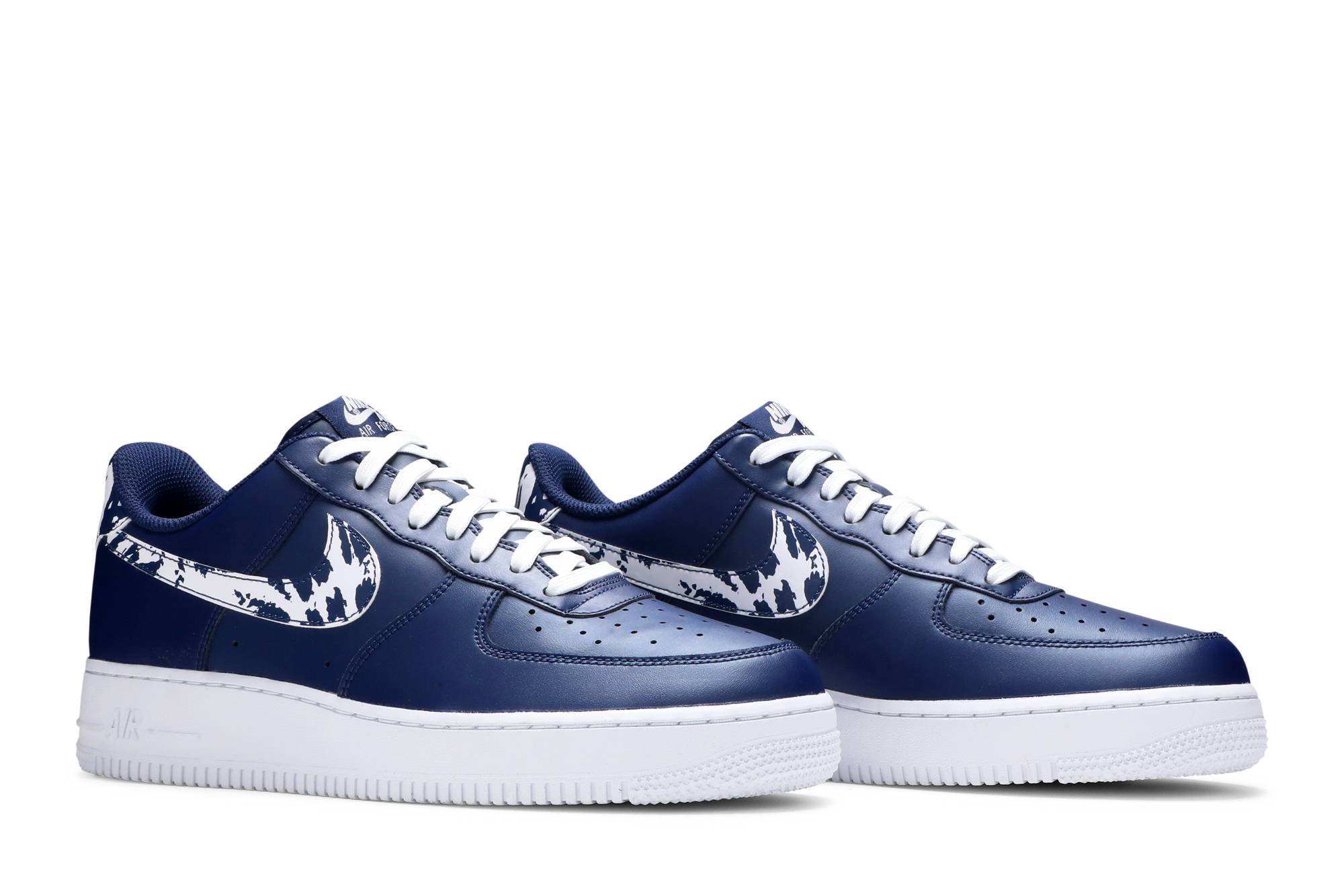 Cheap Nike Air Force 1 Low 'Camo Swoosh - Blue Void' Pria Wanita Sepatu Sneaker CZ7873-400