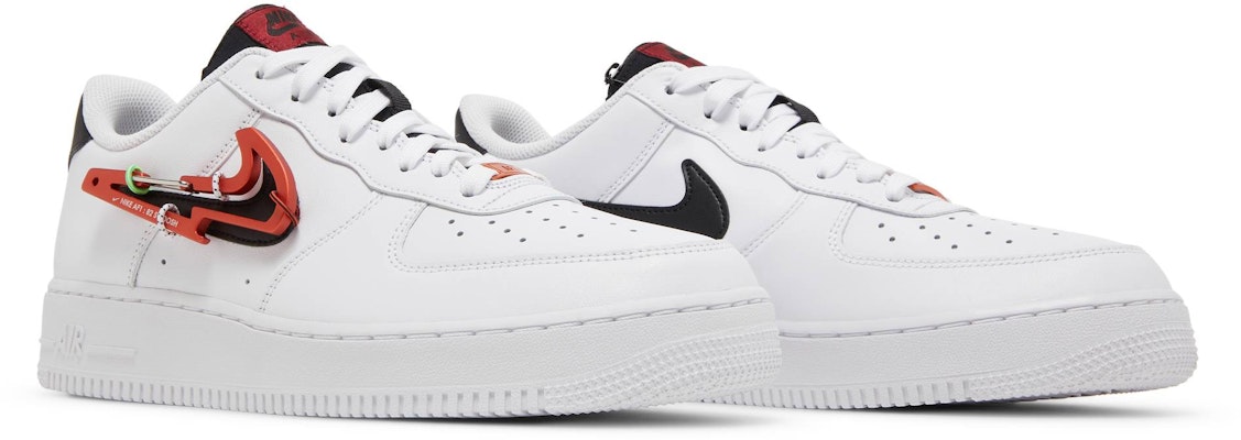 Nike air force 2025 1 white red swoosh