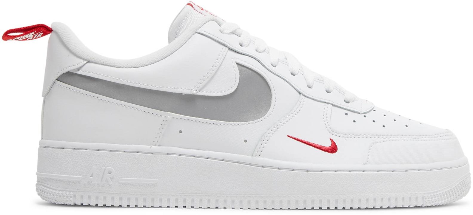 Nike air force ones 2025 red swoosh