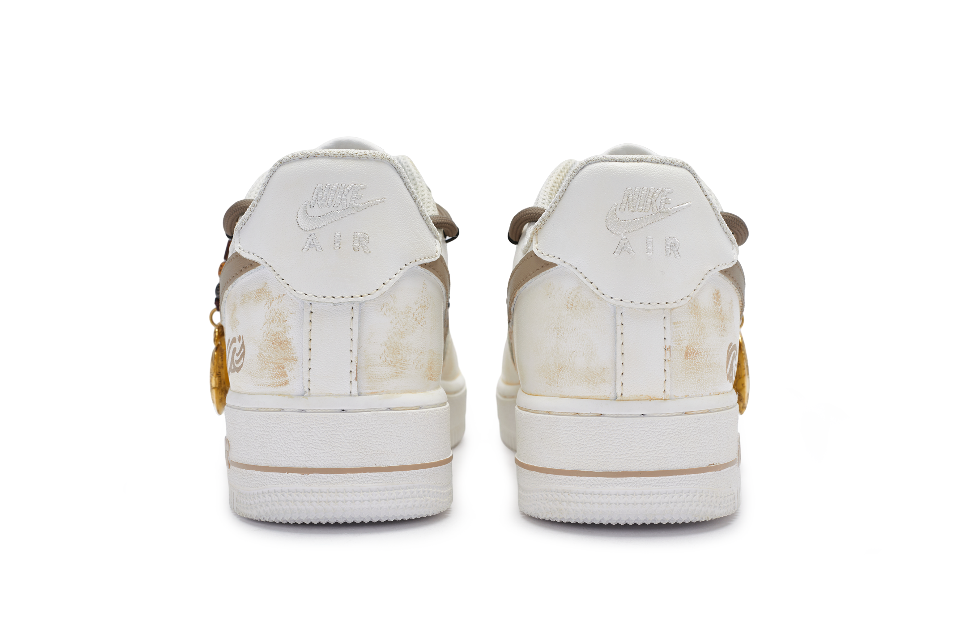 Nike Air Force 1 Low 'Deconstructed Vintage Streetwear - Beige Brown White' 圖 4